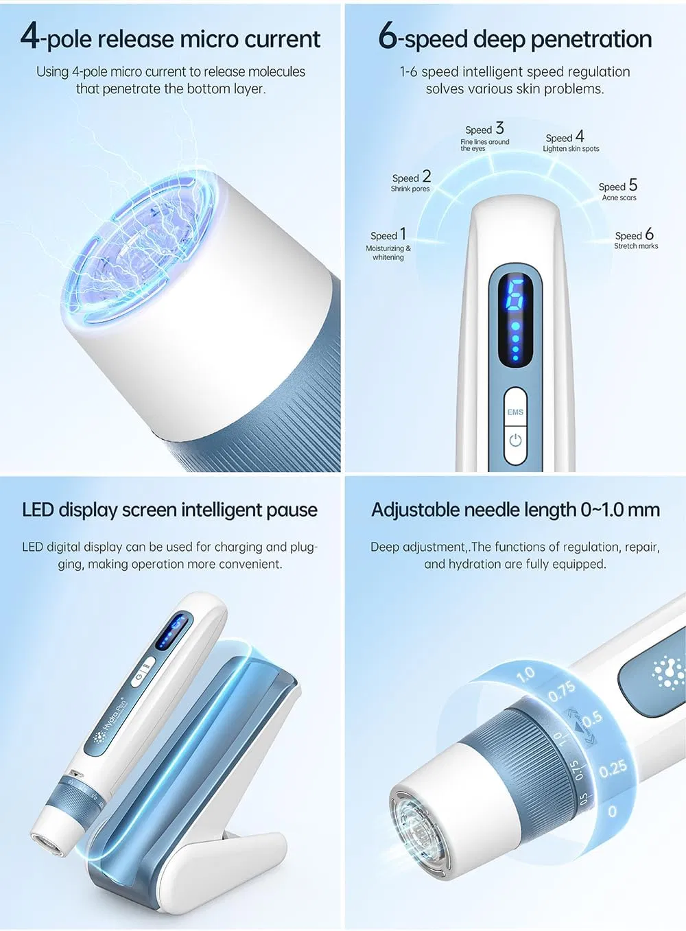 Nieuwe Hydra Pen H5 Infusiedrager Serum EMS en Microneedling Automatische Toepassing 3