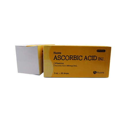 Vitamine C Ascorbinezuur van Huons Wateroplosbaar Vitamine Elke doos bevat 50 injecteerbare Laroscorbine 0,5 g/2 ml