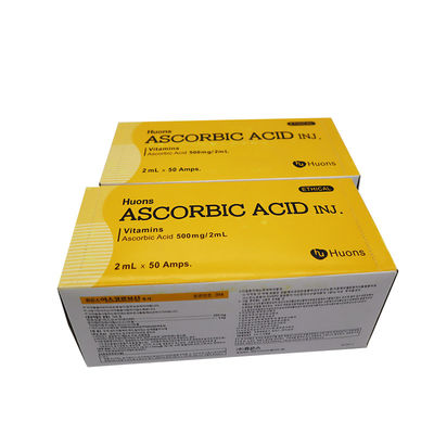 Huons Ascorbinezuur Zuivere vitamine C Vc Bleek smeer Injectie 50 ampullen