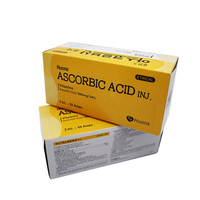 Huons Ascorbinezuur Zuivere vitamine C Vc Bleek smeer Injectie 50 ampullen