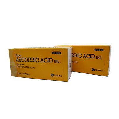 Ascorbinezuur Zuivere vitamine C Vc Blekende smeer Injectie 50 ampullen