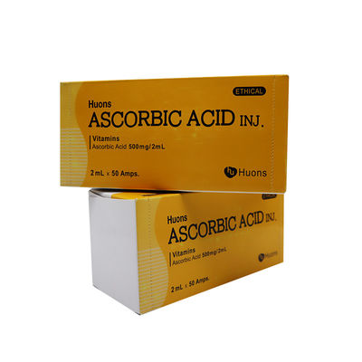 Ascorbinezuur Zuivere vitamine C Vc Blekende smeer Injectie 50 ampullen