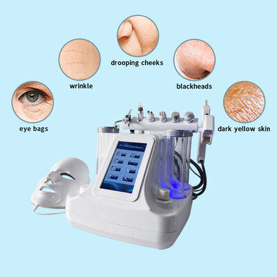 7-in-1 RF zuurstofinjector gezichts microstroom LED-masker dieptereiniging kleine bubbelmachine huidverzorging hydra dermabrasie machine
