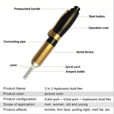 Roestvrij staal Injecteerbaar Hyaluronic Zuur Pen Anti Aging