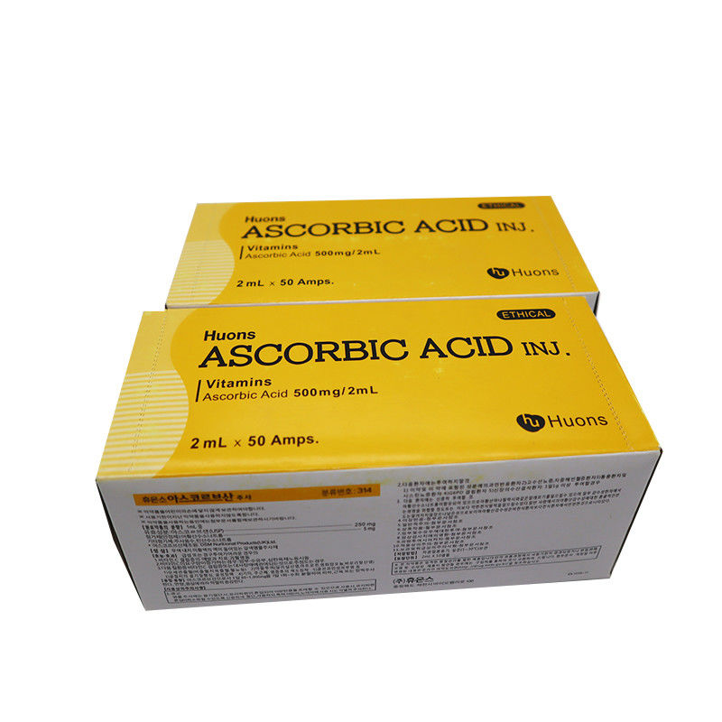 Huons Ascorbinezuur Zuivere vitamine C Vc Bleek smeer Injectie 50 ampullen