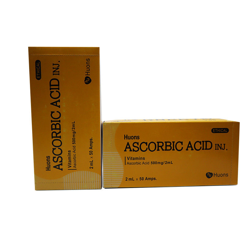 Ascorbinezuur Zuivere vitamine C Vc Blekende smeer Injectie 50 ampullen