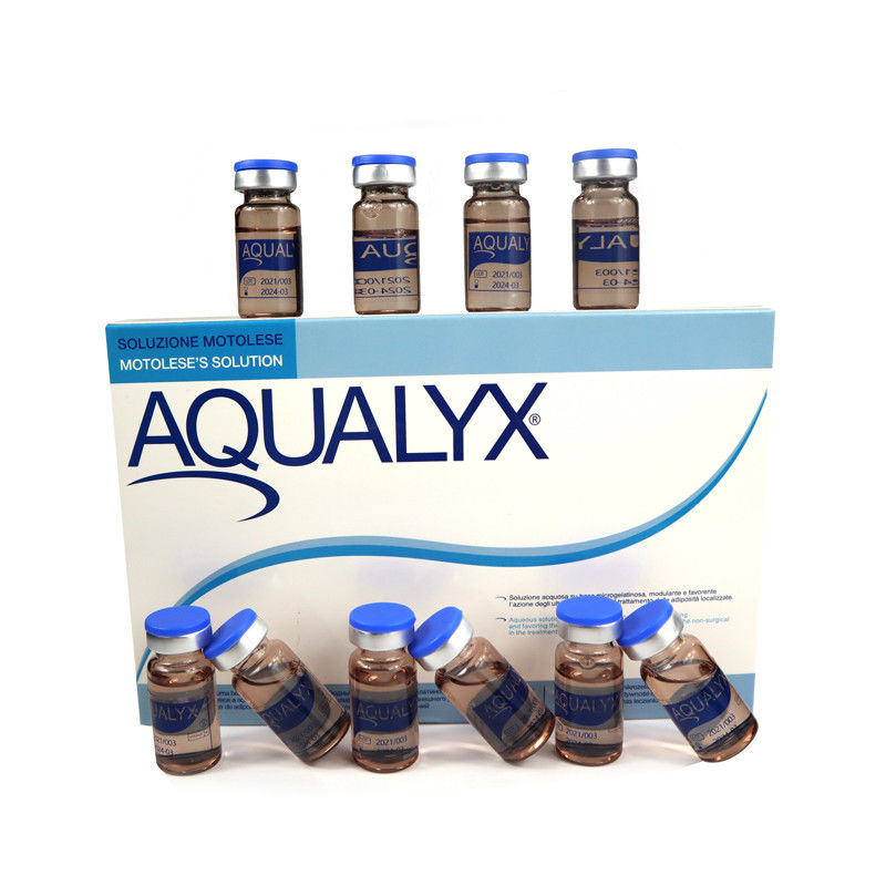 Aqualyx vetoplosbare injecties kabelline injecteerbare lipolyse ppcs oplossingverlies gewicht 8ml x 10 fles AQUALYX